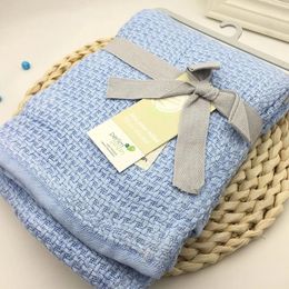 Blankets High Quality Bamboo Fibre Cotton Baby Blanket Born Swaddle Nap Receiving Stroller Wrap Bedding BK018