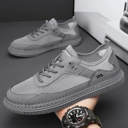Casual Shoes Mens Summer Breathable Trend Men Sneakers Single Mesh Hollow Thin