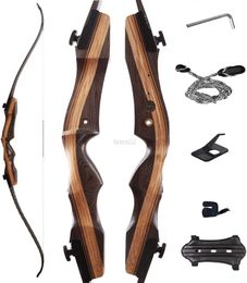 Bow Arrow 62inch Archery Takedown Recurve Bow Set 30-60 lbs Longbow for Adults Teens Kids Beginners Training Practice Hunting yq240327