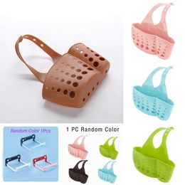 2024 Sink Drain Rack Shelf Sponge Storage Holder Hang Sink Basket Bag Soap Dish Drainer Kitchen Organiser Gadget Bathroom Accessories