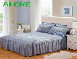 WholeOriginal Twill Printing Bed Skirt Matte Dust Ruffle Queen Size Bedspread Chandler Bed Skirt 150 200cm 5906 7874i4229121