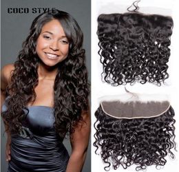 Brazilian Water Wave Lace Frontal 13X4 with Baby Hair Human Hair Natural Color Remy Hair 1171950