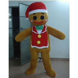 Mascot Costumes Mascot Costumes Halloween Christmas Gingerbread Man Mascotte Cartoon Plush Fancy Dress Mascot Costume JKX