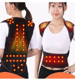 Tourmaline Selfheating Magnetic Therapy Waist Back Shoulder Posture Corrector Spine Lumbar Brace Back Support Belt9876337
