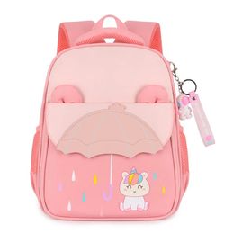 Primary Students Children Cute Unicorn Dinosaur Backpacks In Kindergarten Girl Boy Cartoon Fashion Schoolbags with Pendant 240318