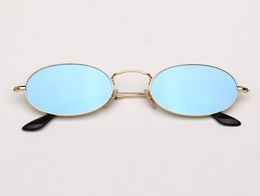 fashion womens sunglasses oval round metal sunglass pumk mens sun glasses for women man with leather case and retailing packages9063060