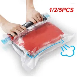 Storage Bags 1/2/5PCS Reusable Travel Clothes Air Vacuum Roll Up Compression For Suitcases Tops Pants Portable Foldable