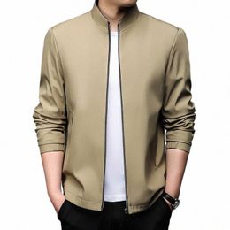 new Spring Autumn Men's Stand Collar Jackets Solid Color Smart Casual Outerwear Men Slim Zipper Jacket Coats Man Clothing 2023 i2xj#