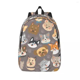 Backpack Dogs Heads Unisex Travel Bag Schoolbag Bookbag Mochila