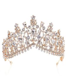 Luxury Rhinestone Tiara Crowns Crystal Bridal Hair Accessories Wedding Headpieces Quinceanera Pageant Prom Queen Tiara Princess Cr9949786