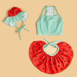 3-piece Adorable Tie Bikini Dog Swimsuit & Hat Perfect Summer Beach Parties - Pet Swimwear Set for Small Dogs