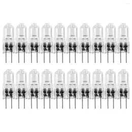 Spoons 20 Pcs G4 Halogen Bulbs 20W 12V Light 2 Pin Clear Lamp Bulb For Cooker Lighting Signal Lights Track