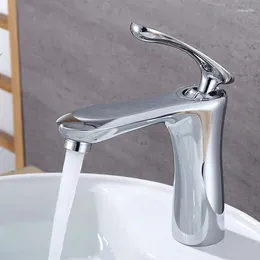 Bathroom Sink Faucets Electroplated Copper Alloy Built-in Basin Faucet Cabinet Single-handle Mixed And Cold Water Washbasin Tap
