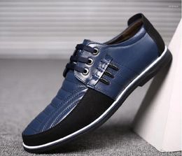 Casual Shoes Men Leather High Quality Elastic Band Fashion Design Solid Tenacity Comfortable Men's Big Sizes 38-46