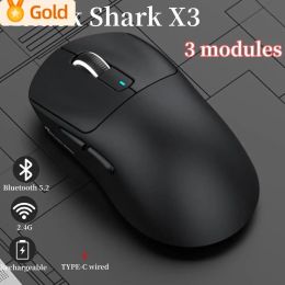 Mice Attack Shark Wireless 2.4GHz Gaming Mouse 6 Gears Adjustable 26000DPI 3 Modes Small Computer Bluetooth Mice Macro Gaming Mouse