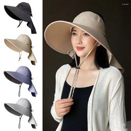 Wide Brim Hats Hole Sun Hat Fashion Breathable Eye Protection Bucket Windproof Big Sunscreen Cap Summer