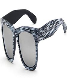 Vintage imitation Wood Grain Sunglasses Men Women Outdoor Sun Glasses Reflective Eyewear Unisex Colorfulr Mirror 10pcslot8386658