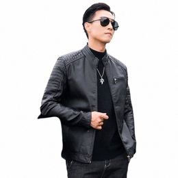 men Fi Leather Jacket Streetwear Male 2023 Men Leather Suit Jacket Men Slim Fit Blazer Coat Outerwear Casual Biker Jackets s8Y5#