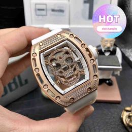 watch Date Business Leisure Mens Fully Automatic Mechanical Watch All Over the Sky Star Diamond Hollowed Out Skeleton Personalised