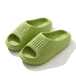 Slippers Slippers Summer Eva Soft Sole Home Unisex Indoor and Outdoor Bathroom Couple Style Cucumber Tablets H240326CIMX