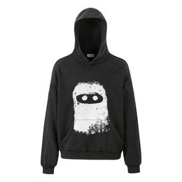 High Street Style Arnodefrance ADF Washed Old NFT Graffiti Doll Hoodie Sweater For Men And Women