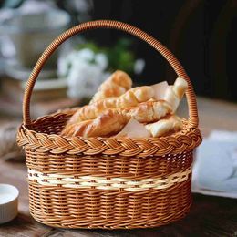 Storage Baskets Picnic Baskets with Handles Flower Baskets Easter Basket Handwoven Storage Basket for Camping Wedding Garden Decoration