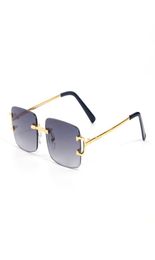 Luxury Designer Fashion Carter Sunglasses Pawes Sunlasses Frame Men Sun Glasses Gold Rimless Eyeglasses for Man Clear Lens Prescr1853379