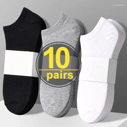 Men's Socks 5/10 Pairs Fashion Men Women Loafer Boat Non-Slip Invisible No Show Non Slip Liner Low Cut Soft Breathable Cotton Short