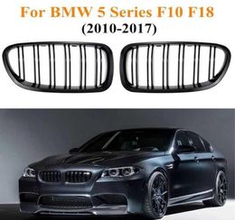 Front Kidney Grilles Gloss Black Steerings For BMW F18 F10 F11 5 Series 2010 2011 2012 2013 20142015 Replacement Racing Grilles6709671