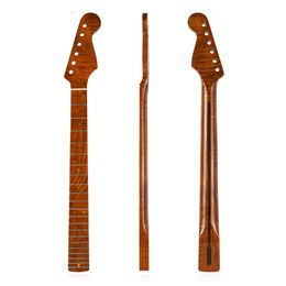 Grade Tiger Patterned Roasted Maple Guitar Handle and Neck for ST Strat Cow Bone Pillow