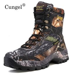 CUNGEL Style Men Hunting boots Hiking Shoes Winter Outdoor Walking Mountain Sport Boots Climbing Sneakers hunting boots 240313
