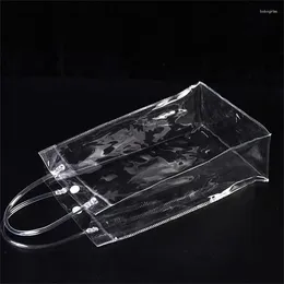 Storage Bags Show Individuality Bottled 10 25cm Wash Bag Clear Pvc Tote With Drink Holder Transparent Convenient Versatile