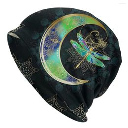 Berets Dragonfly Mandala Love Bonnet Homme Autumn Spring Thin Skullies Beanies Tattoo Caps For Men Women Creative Hats