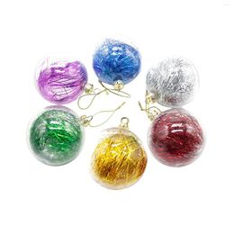 Party Decoration 8cm Transparent Christmas Balls Ornament Tree Pendant Year Gift Xmas DIY Home Navidad Noel Room Decor