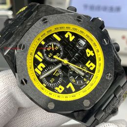 Mechanical 26406 26205 42Mm The Steel SUPERCLONE Movement 26176 Watch Chronograph Time Titanium Designers APS Alloy Men's Series JF Automatic Carbon Fibre 841 733