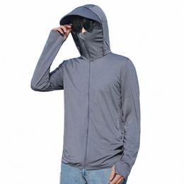 summer UPF 50+ UV Sun Protecti Coats Men Thin Soft Breathable Quick Drying Jacket Outdoor Fishing Hoodies Outwear k7Va#
