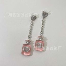 designer earrings for woman 23s perfume bottle earrings 925 silver needle star earrings anti allergy simple versatile