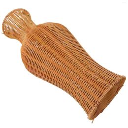 Vases Rattan Vase Vintage Flower Dried Flowers Floor Holder Woven Plastic Insert Craft Plant Office Decorative