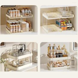 Kitchen Storage Cabinet Shelves Double Racks Under Sink Pull Out Bathroom Accessories Spice Container