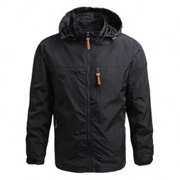 men Casual Windbreaker Winter Hooded Zip-Up Jacket Waterproof Military Jackets Softshell Cam Coat Work Wear Man Clothing 7XL H4gs#