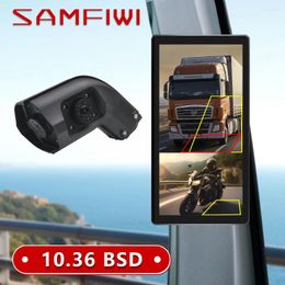 10.36 Inch AHD BSD Car Side View Vertical Monitor DVR Touch Screen Loop Recording Display For Truck Bus Mirror