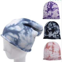 Berets WZCX Tie Dye Hip Hop Unisex Keep Warm Fashion Beanie Casual Outdoor Skullies Beanies Elasticity Winter Hat