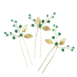 Hair Clips Hairpin Jewellery Imitation Pearl And Leaf Decor Headpiece For Festival Wedding Party Head