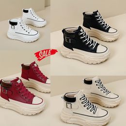 Comfort High top shoes spring and autumn vintage womens shoes thick soled small white shoes leisure sports board shoes GAI 35-40
