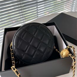 Designer Luxury Crossbody Bag Letter Logo Round Cake Bags Women Fashionable Genuine Leather Crossover Mini Diamond Pattern Shoulder Bags