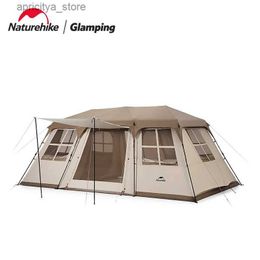 Tents and Shelters Naturehike New Village17 Automatic Tent Outdoor Camping Large Space Ridge Tent Double Hall Waterproof Sunscreen Automatic Tent24327