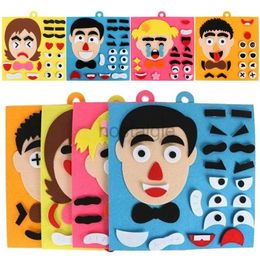 Intelligence toys 30CM DIY Kids Toys Emotion Change Puzzle Creative Facial Expression Learning Montessori For Children Funny Set 24327