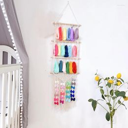 Hooks Hair Bows Holder Wooden Storage Rack Clips Hanger Hairpin Hairband Organiser Accessories Jewellery Display Stand