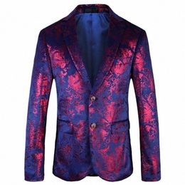 2023 Fi New Men's Casual Boutique Busin Slim Fit Formal Wear Banquet Brzing Dr Suit Blazers Jacket Coat Y0sY#