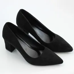 Dress Shoes Women's Pumps Ladies Block Heels Office